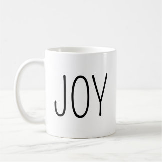 Einfache & moderne Schwarz-Weiß-Weihnachtsfreude Kaffeetasse