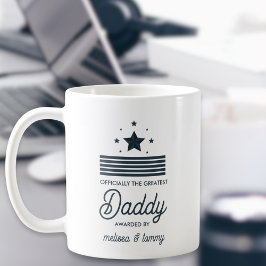 Einfache moderne Schwarz-weiße Beste Vater Kaffeetasse