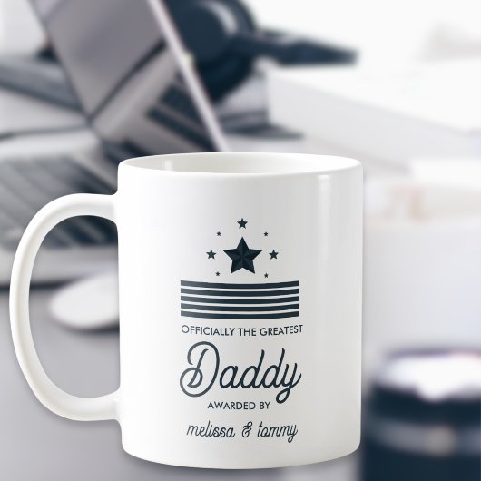 Einfache moderne Schwarz-weiße Beste Vater Kaffeetasse