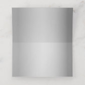 Einfache moderne Schwarz-weiße Couple-Hochzeit Platzkarte (Innenseite Aufgefaltet)