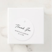 Einfache moderne Schwarz-weiße Dankbarkeit für Hoc Geschenkanhänger (Beispiel)