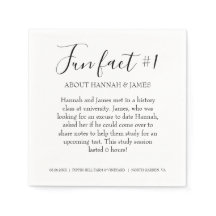 Einfache moderne Schwarz-weiße Fun Fakt 1 Hochzeit