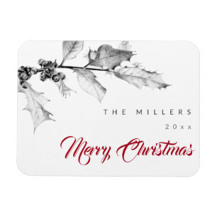 Einfache moderne Schwarz-weiße Heilige Zeichnend W Magnet