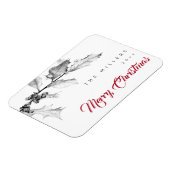 Einfache moderne Schwarz-weiße Heilige Zeichnend W Magnet (Linke Seite)