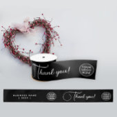 Einfache, moderne Schwarz-weiße Logogestaltung Satinband