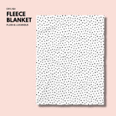 Einfache moderne schwarz-weiße Polka-Dot Fleecedecke