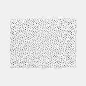 Einfache moderne schwarz-weiße Polka-Dot Fleecedecke (Vorderseite (Horizontal))