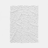 Einfache moderne schwarz-weiße Polka-Dot Fleecedecke (Vorderseite)