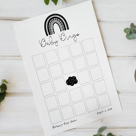 Einfache moderne Schwarz-weiße Rainbow Baby-Dusche