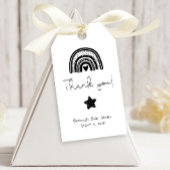 Einfache moderne Schwarz-weiße Rainbow Baby-Dusche Geschenkanhänger