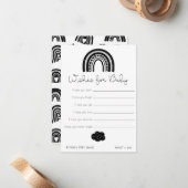 Einfache moderne Schwarz-weiße Rainbow-Wünsche für Mitteilungskarte (Vorderseite/Rückseite Beispiel)