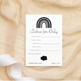 Einfache moderne Schwarz-weiße Rainbow-Wünsche für Mitteilungskarte