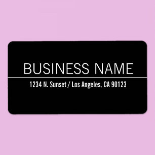 Einfache moderne Schwarz-weiße Rücksendeadresse Adressaufkleber