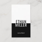 Einfache moderne Schwarz-weiße Schlichte Minimal Visitenkarte (Vorderseite)