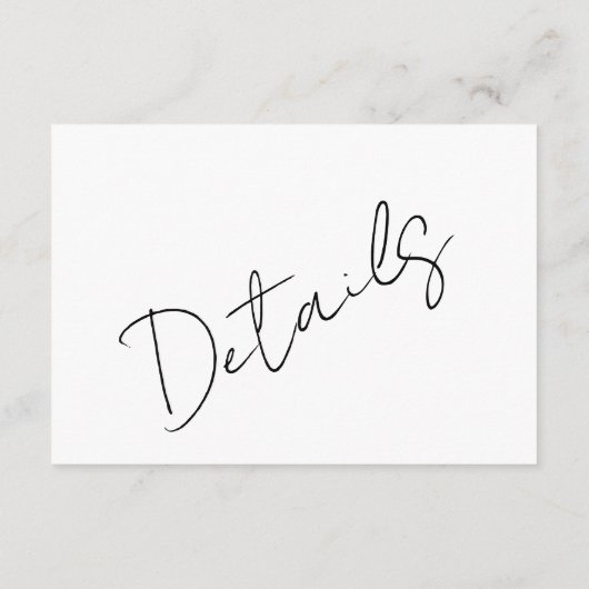 Einfache, moderne Schwarz-weiße Unterkunft Begleitkarte (Rückseite)