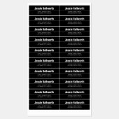 Einfache, moderne Schwarz-weiße wasserdichte Adres Etiketten (Blatt)