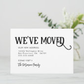 Einfache moderne Schwarz Wir haben die Ankündigung (Stehend Vorderseite)