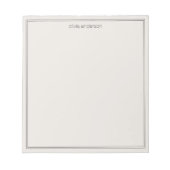 Einfache, moderne Schwarze Elfenbein-Zwei-Border-M Notizblock (Vorderseite)