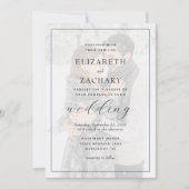 Einfache moderne Schwarze Foto-Overlay-Hochzeit Einladung (Vorderseite)