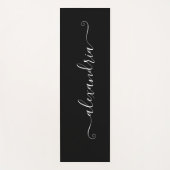 Einfache, moderne, schwarze Girl-Script-Bezeichnun Yogamatte (Vorderseite)