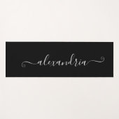 Einfache, moderne, schwarze Girl-Script-Bezeichnun Yogamatte (Vorderseite (Horizontal))