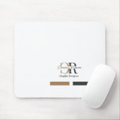 Einfache moderne Schwarze Gold Monogram Mousepad (Mit Mouse)