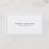 Einfache, moderne, schwarze Grenze auf Weiß Visitenkarte (Vorderseite)