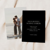 Einfache moderne schwarze Hochzeit Save The Date