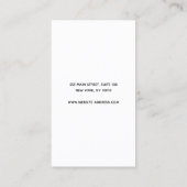 Einfache, moderne schwarze Ohrhörer Visitenkarte (Rückseite)