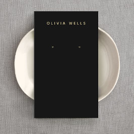 Einfache, moderne schwarze Ohrhörer Visitenkarte