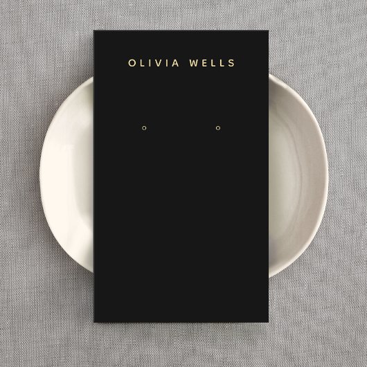 Einfache, moderne schwarze Ohrhörer Visitenkarte