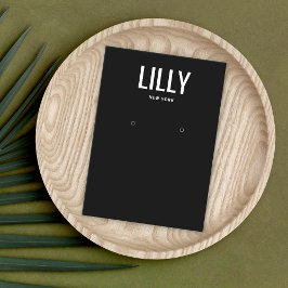 Einfache, moderne Schwarze Ohrring-Display-Karte