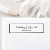 Einfache, moderne Schwarze Rahmen Rücksendeadresse (Insitu)