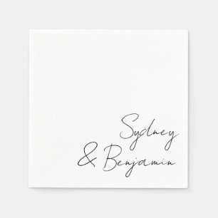 Einfache moderne schwarze Schrift minimale benutze Serviette