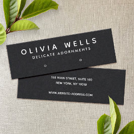 Einfache, moderne, schwarze Stuhlreißstange Displa Mini Visitenkarte