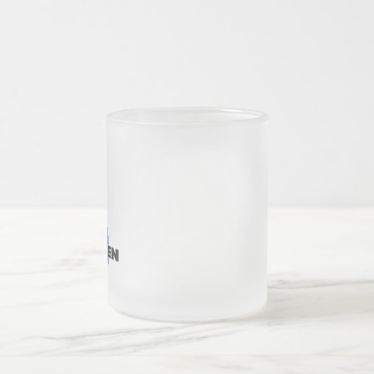 Einfache moderne schwedische Staatsflagge Souvenir Mattglastasse (Mittel)