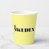 Einfache moderne schwedische Staatsflagge Souvenir Pappbecher (Vorderseite)