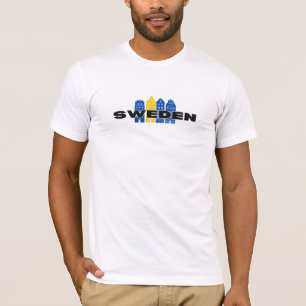 Einfache moderne schwedische Staatsflagge Souvenir T-Shirt