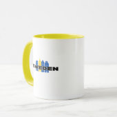Einfache moderne schwedische Staatsflagge Souvenir Tasse (Vorderseite Links)