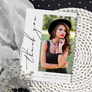 Einfache moderne Script-Abschluss Dankeskarte