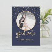 Einfache moderne Script-Abschluss-Foto Ankündigung (Stehend Vorderseite)