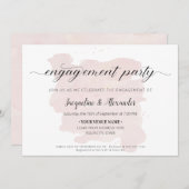 Einfache moderne Script Calligraphy Blush Watercol Einladung (Vorne/Hinten)