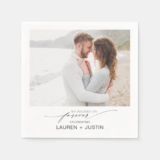 Einfache, moderne Script-Foto-Anwenderpartei Serviette (Vorderseite)