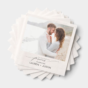 Einfache, moderne Script-Foto-Anwenderpartei Serviette