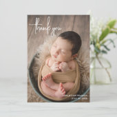 Einfache moderne Script Foto Collage Vielen Dank,  Ankündigung (Stehend Vorderseite)