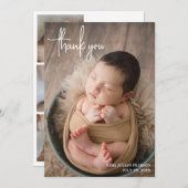 Einfache moderne Script Foto Collage Vielen Dank, Ankündigung (Vorne/Hinten)