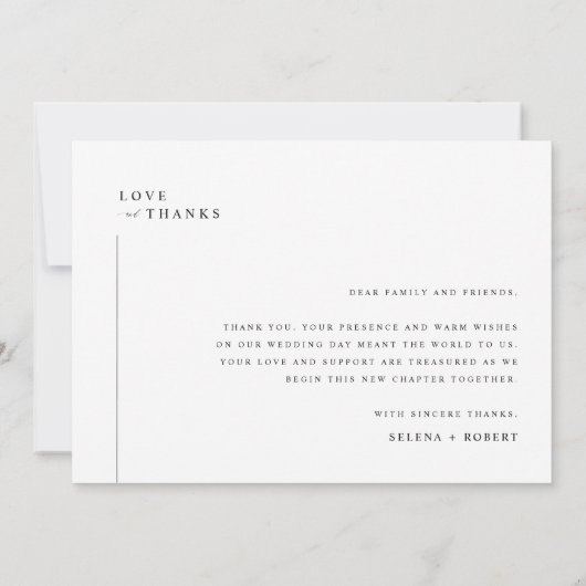 Einfache moderne Script-Foto-Hochzeit Dankeskarte (Rückseite)