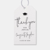 Einfache moderne Script Graduate Vielen Dank Geschenkanhänger (Vorderseite)