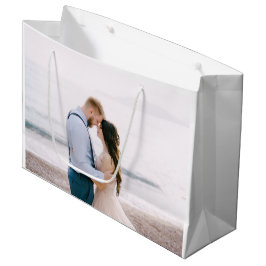 Einfache moderne Script Heart Wedding Vielen Dank Große Geschenktüte