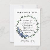 Einfache moderne Script-Hochzeit Foto Danke-Card Karte (Rückseite)